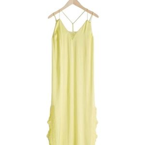 & Other Stories Satin Midi Slip Dress